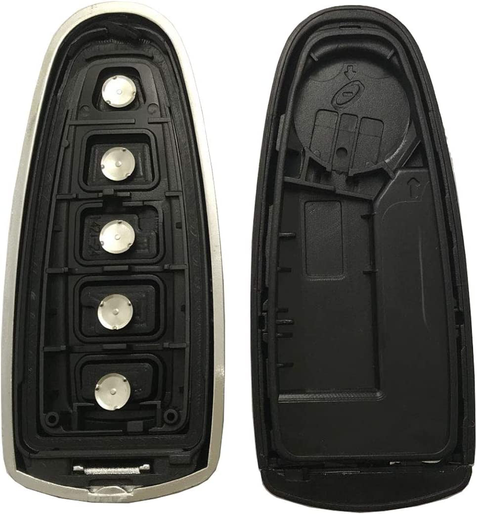 Replacement Key Fob Cover Case Fit for 2011-2016 Ford Edge Escape Explorer Focus Flex Taurus Fusion Lincoln MKS MKT MKX CMX Keyless Entry Key Fob Shell (Black)