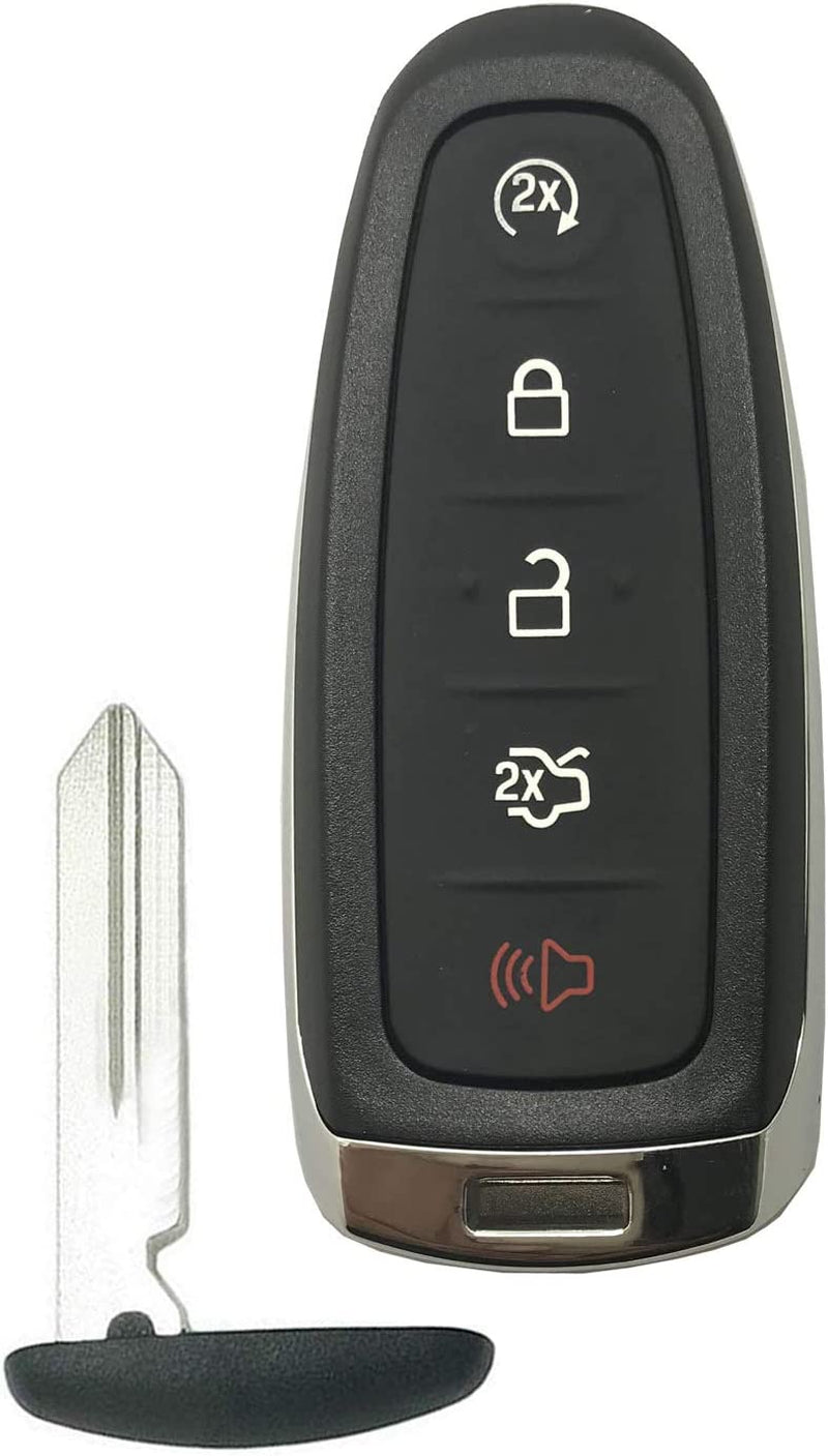 Replacement Key Fob Cover Case Fit for 2011-2016 Ford Edge Escape Explorer Focus Flex Taurus Fusion Lincoln MKS MKT MKX CMX Keyless Entry Key Fob Shell (Black)