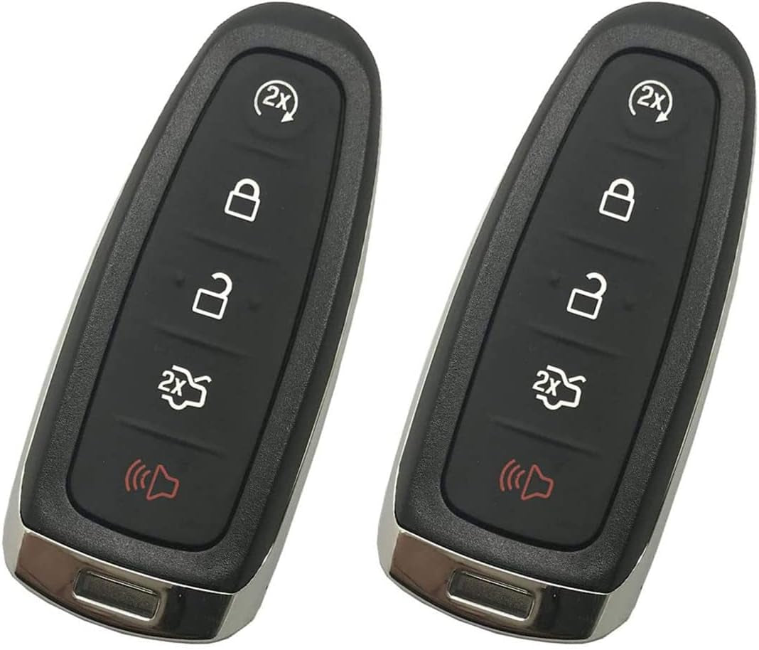 Replacement Key Fob Cover Case Fit for 2011-2016 Ford Edge Escape Explorer Focus Flex Taurus Fusion Lincoln MKS MKT MKX CMX Keyless Entry Key Fob Shell (Black)
