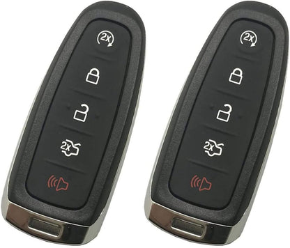 Replacement Key Fob Cover Case Fit for 2011-2016 Ford Edge Escape Explorer Focus Flex Taurus Fusion Lincoln MKS MKT MKX CMX Keyless Entry Key Fob Shell (Black)