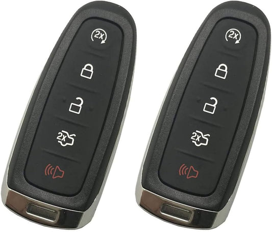 Replacement Key Fob Cover Case Fit for 2011-2016 Ford Edge Escape Explorer Focus Flex Taurus Fusion Lincoln MKS MKT MKX CMX Keyless Entry Key Fob Shell (Black)