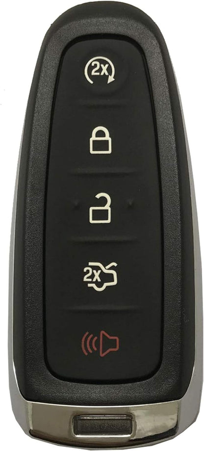 Replacement Key Fob Cover Case Fit for 2011-2016 Ford Edge Escape Explorer Focus Flex Taurus Fusion Lincoln MKS MKT MKX CMX Keyless Entry Key Fob Shell (Black)