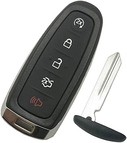 Replacement Key Fob Cover Case Fit for 2011-2016 Ford Edge Escape Explorer Focus Flex Taurus Fusion Lincoln MKS MKT MKX CMX Keyless Entry Key Fob Shell (Black)