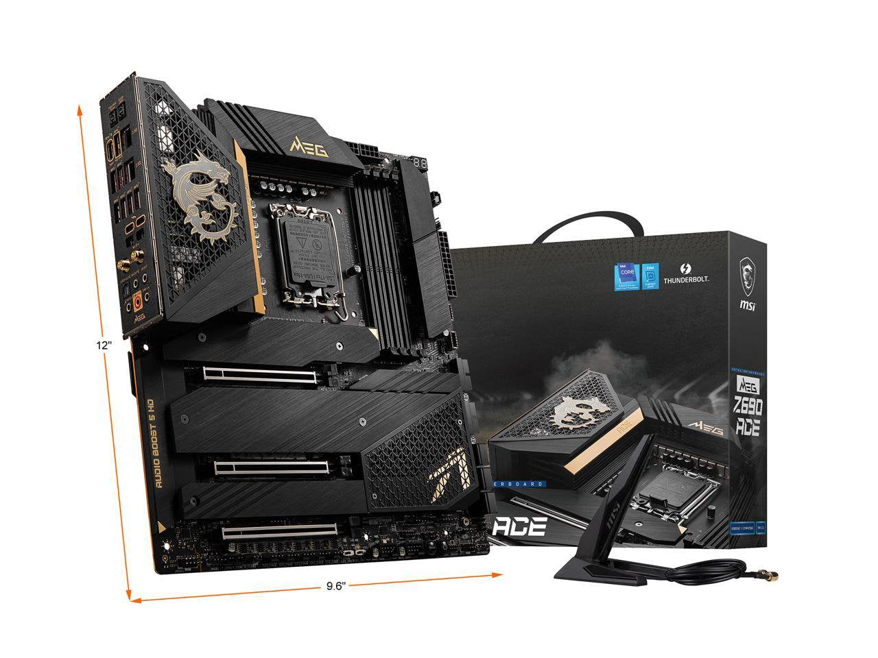 MEG Z690 ACE DDR5 LGA 1700 Intel Z690 SATA 6Gb/S Extended ATX Intel Motherboard